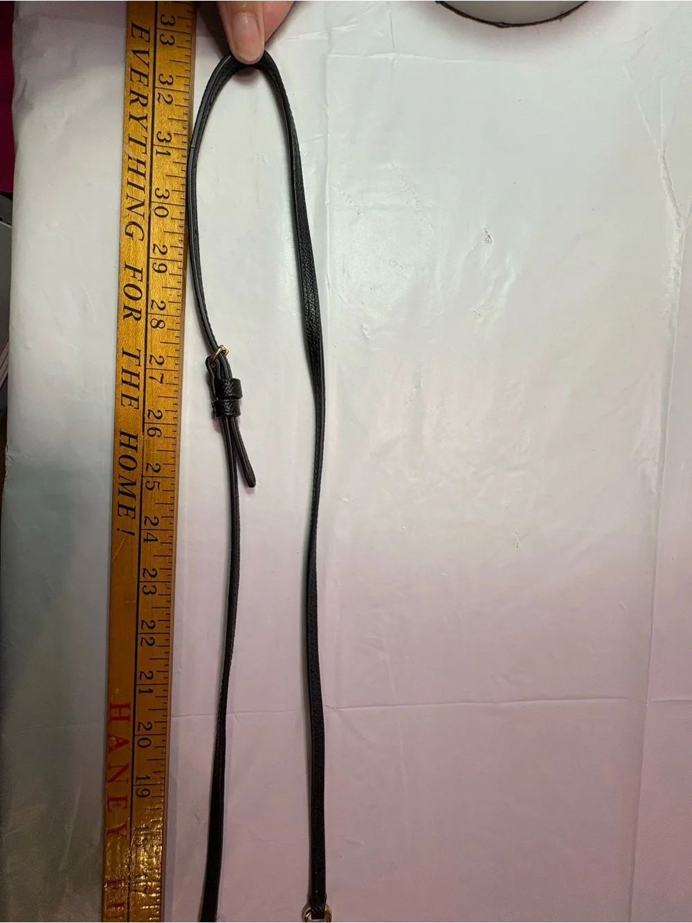 Coach Black Leather Crossbody Phone Pouch with Gold Hardware